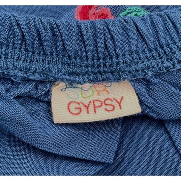 Surf Gypsy Colorful Floral Embroidered Off-The-Shoulder Dress/Swim Cover Up Med - Picture 8 of 10